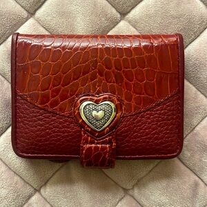 **Brighton Red Leather Wallet - Excellent Condition**